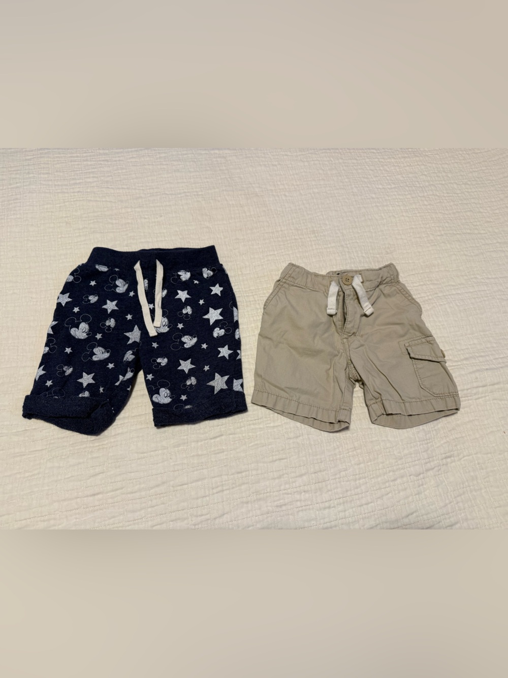 OshKosh B'gosh Navy Star & Tan Cargo Shorts - 2-Pack size 2 t